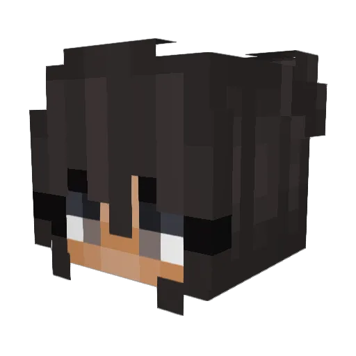 Lvura07 Minecraft avatar head, 3D render