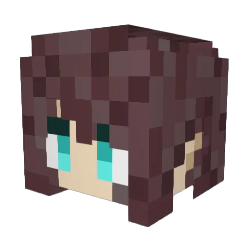 Lvxccc Minecraft avatar head, 3D render