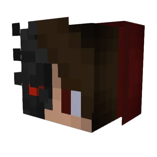 Lvxkk Minecraft avatar head, 3D render