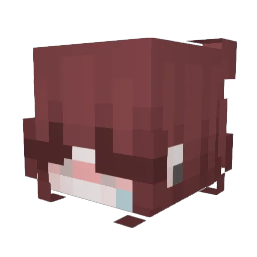 Lvzky Minecraft avatar head, 3D render