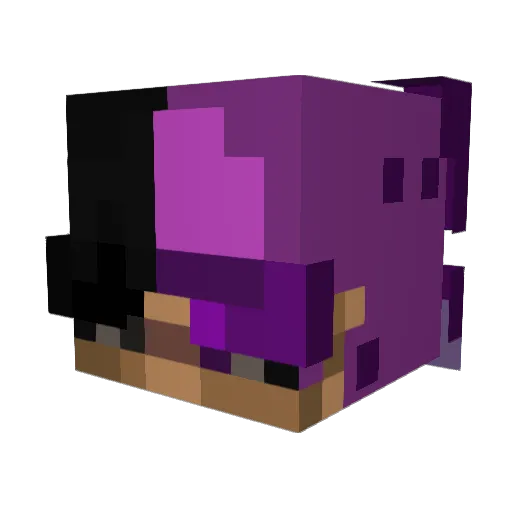 Lwmoon Minecraft avatar head, 3D render