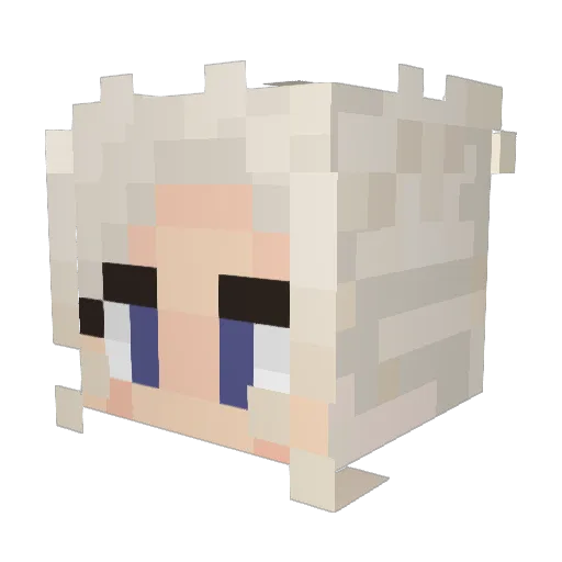 Lwrdez Minecraft avatar head, 3D render