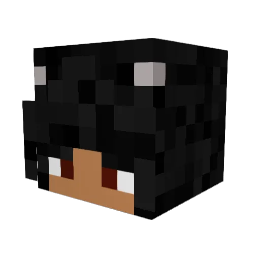 Lwvx Minecraft avatar head, 3D render