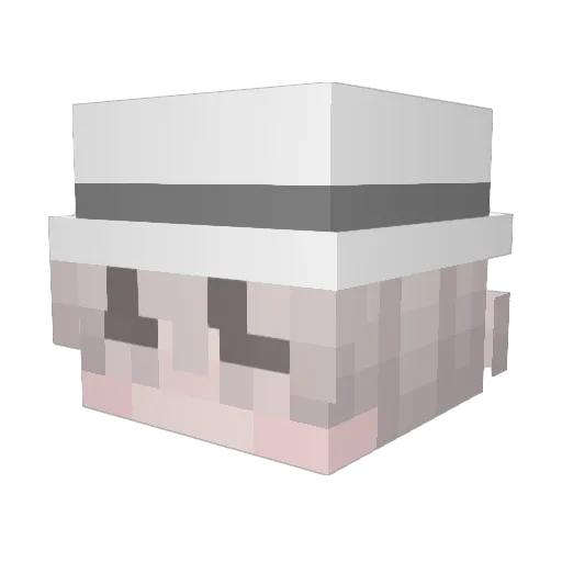 Lwxs Minecraft avatar head, 3D render