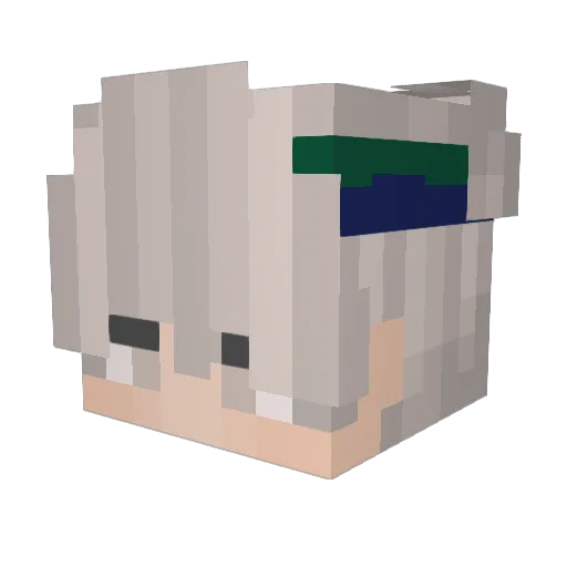 Lwxuria Minecraft avatar head, 3D render