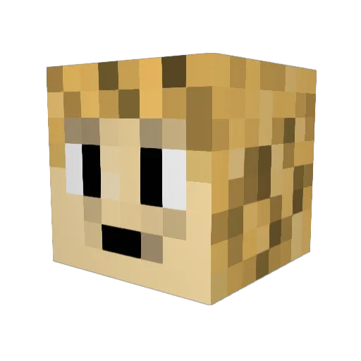LxBjerre Minecraft avatar head, 3D render