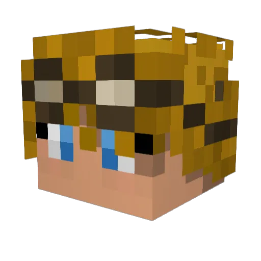 LxTrlk Minecraft avatar head, 3D render
