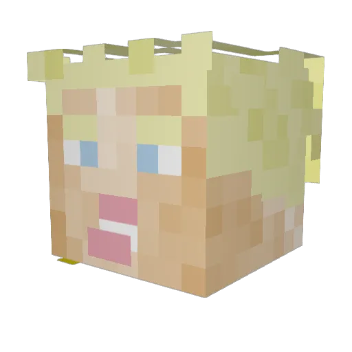 LxWRENCE_PRX Minecraft avatar head, 3D render