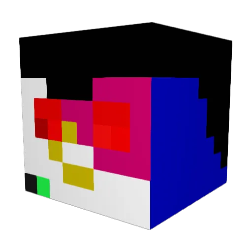 Lx_XX Minecraft avatar head, 3D render