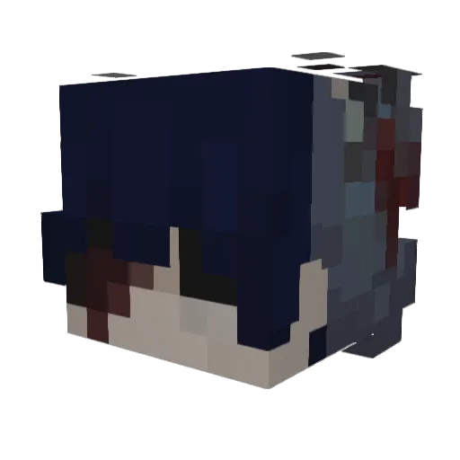 LxcidDream Minecraft avatar head, 3D render