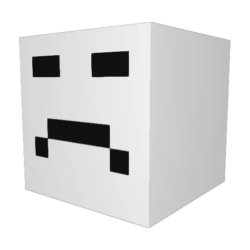 Lxcored Minecraft avatar head, 3D render