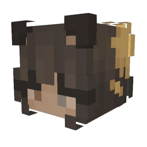 Lxeonie34 Minecraft avatar head, 3D render