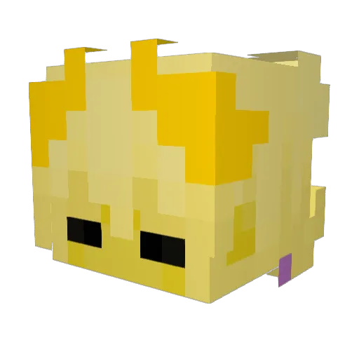 Lximbo Minecraft avatar head, 3D render