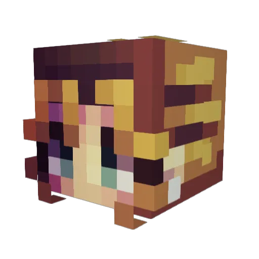 Lxner_ Minecraft avatar head, 3D render