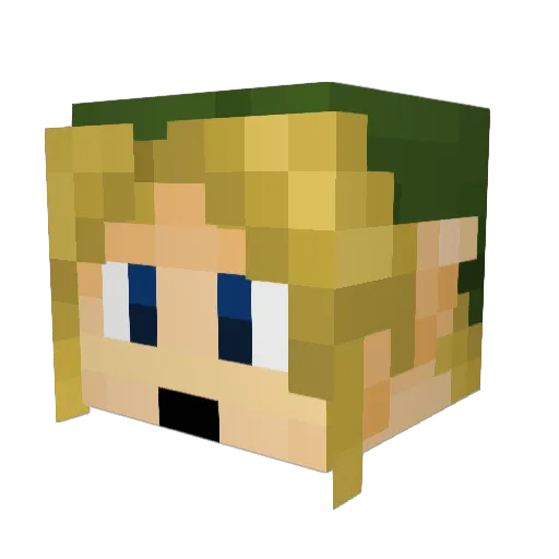 Lxnk Minecraft avatar head, 3D render