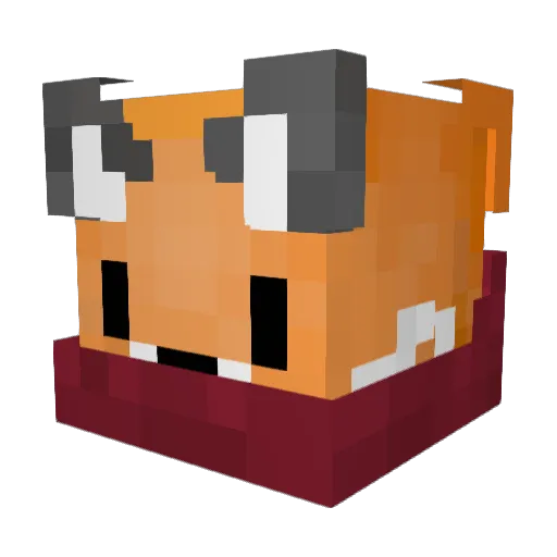 Lxnko Minecraft avatar head, 3D render