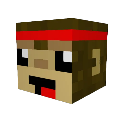 Lxnterns Minecraft avatar head, 3D render