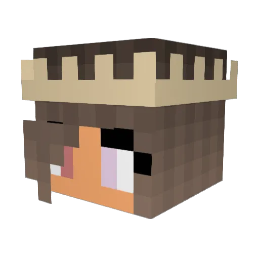Lxnx01 Minecraft avatar head, 3D render