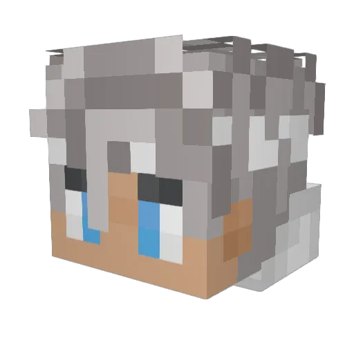 LxowOfficiel Minecraft avatar head, 3D render
