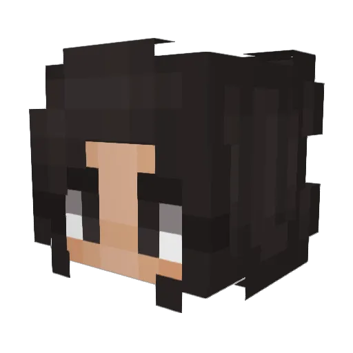 Lxri Minecraft avatar head, 3D render