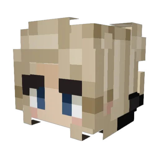 Lxrna Minecraft avatar head, 3D render