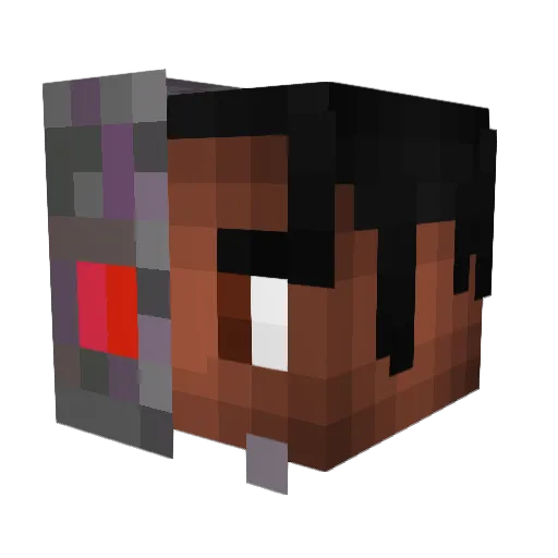 Lxrzy Minecraft avatar head, 3D render