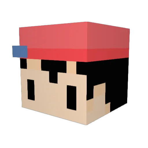 LxstRose Minecraft avatar head, 3D render