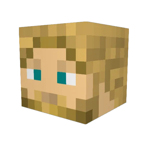 LxstWave Minecraft avatar head, 3D render