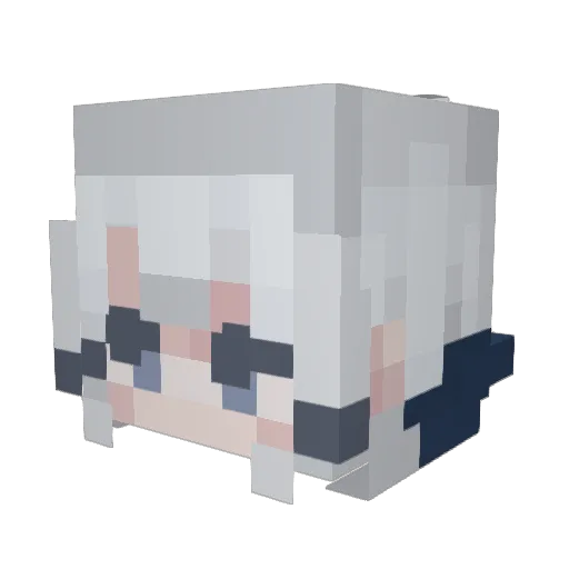 Lxtxfx Minecraft avatar head, 3D render