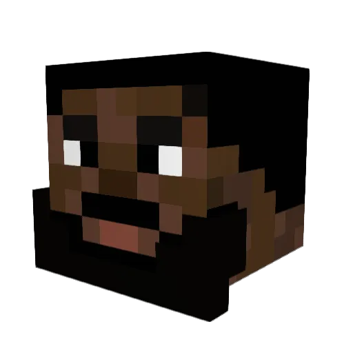 Lxurell Minecraft avatar head, 3D render