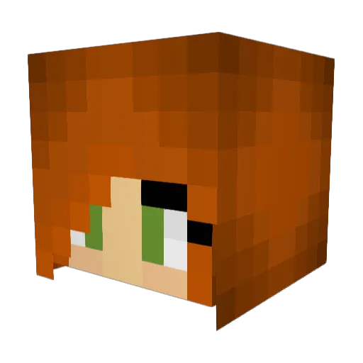 Lxurx_ Minecraft avatar head, 3D render