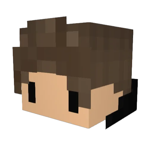 Lxviin Minecraft avatar head, 3D render