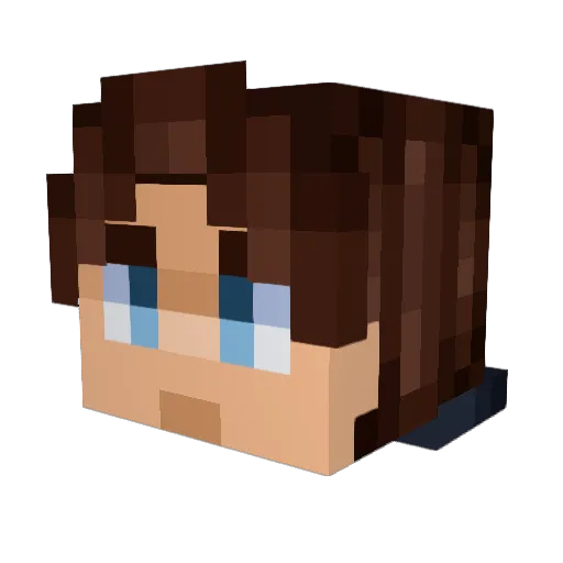 Lxvuriz Minecraft avatar head, 3D render