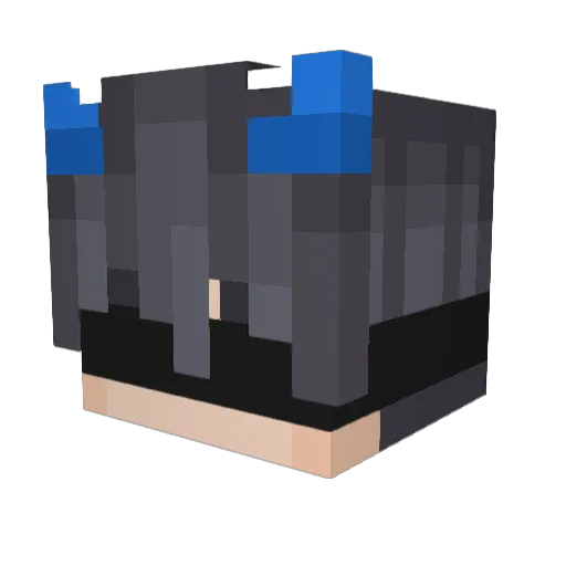 Lxwbell Minecraft avatar head, 3D render