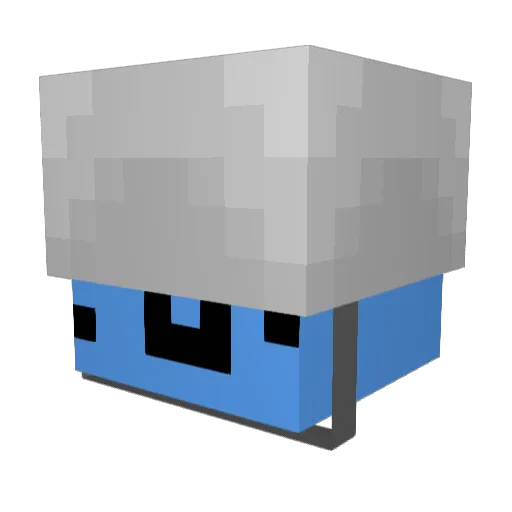 Lxxted Minecraft avatar head, 3D render