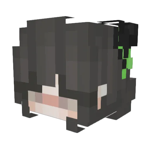 Lxxxzz Minecraft avatar head, 3D render