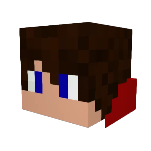 LyDlViny Minecraft avatar head, 3D render