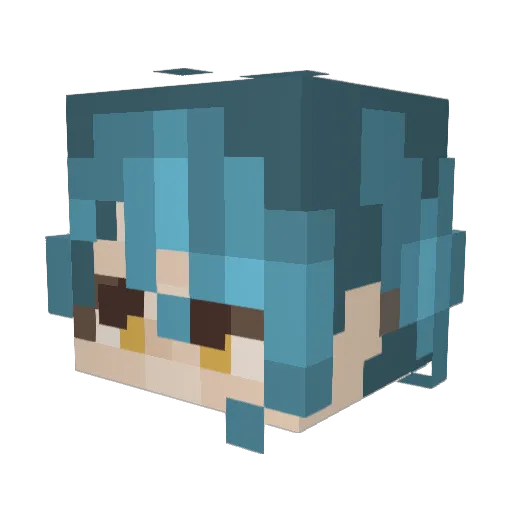 LyLyl Minecraft avatar head, 3D render