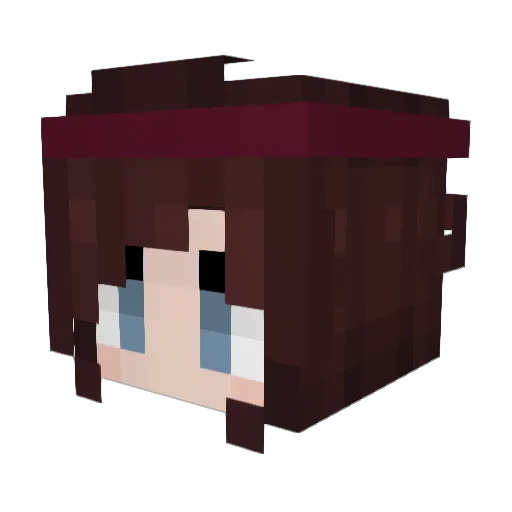 Ly_1 Minecraft avatar head, 3D render