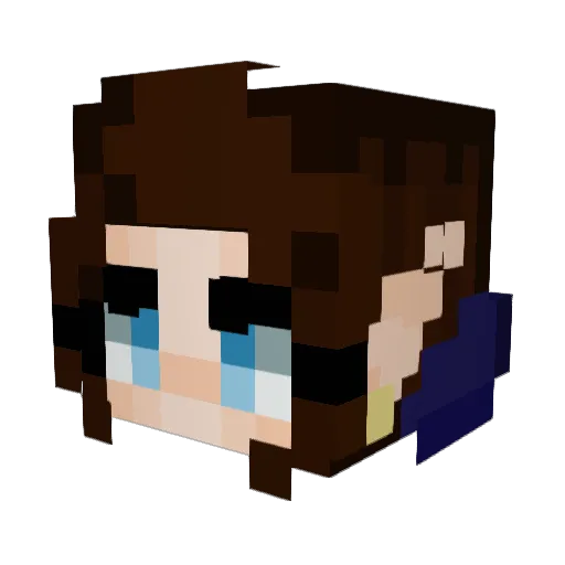 Ly_Erolf Minecraft avatar head, 3D render
