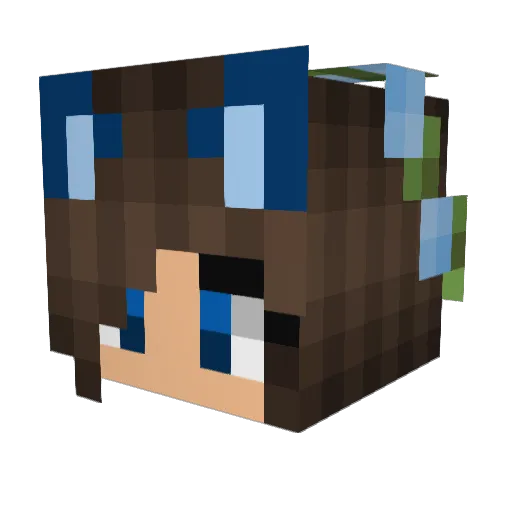 LyaG Minecraft avatar head, 3D render