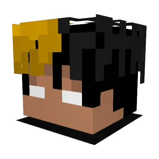 LyaPeep Minecraft avatar head, 3D render