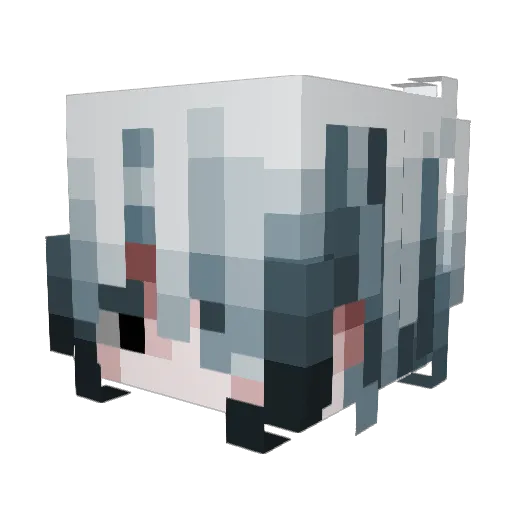 Lyaacuek Minecraft avatar head, 3D render