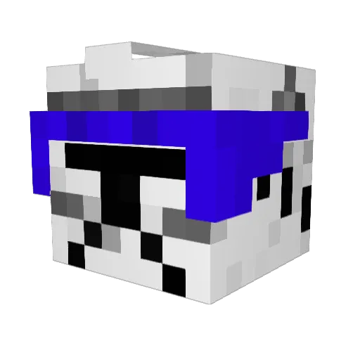 Lyalsace Minecraft avatar head, 3D render