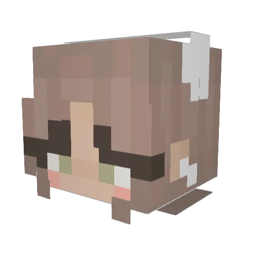 Lyannevg Minecraft avatar head, 3D render