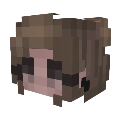 Lyase Minecraft avatar head, 3D render