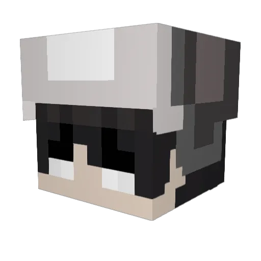 Lybarly Minecraft avatar head, 3D render