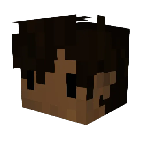 Lyca0nPictus Minecraft avatar head, 3D render