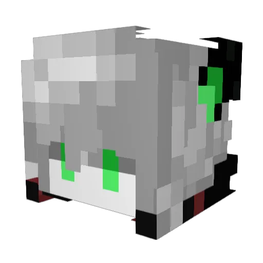 Lycaerix Minecraft avatar head, 3D render
