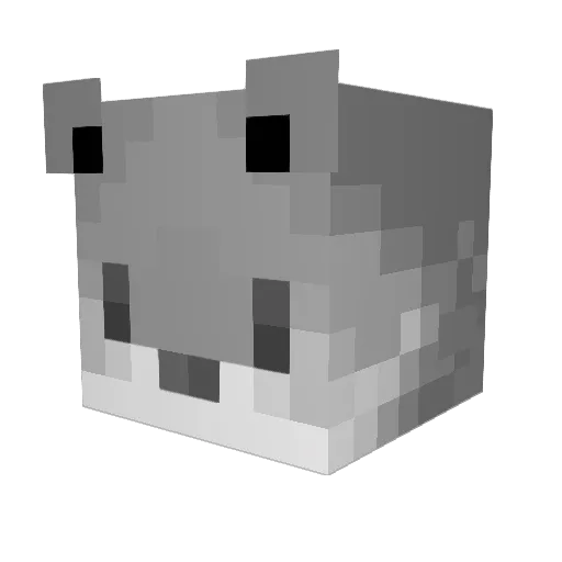 Lycan Minecraft avatar head, 3D render